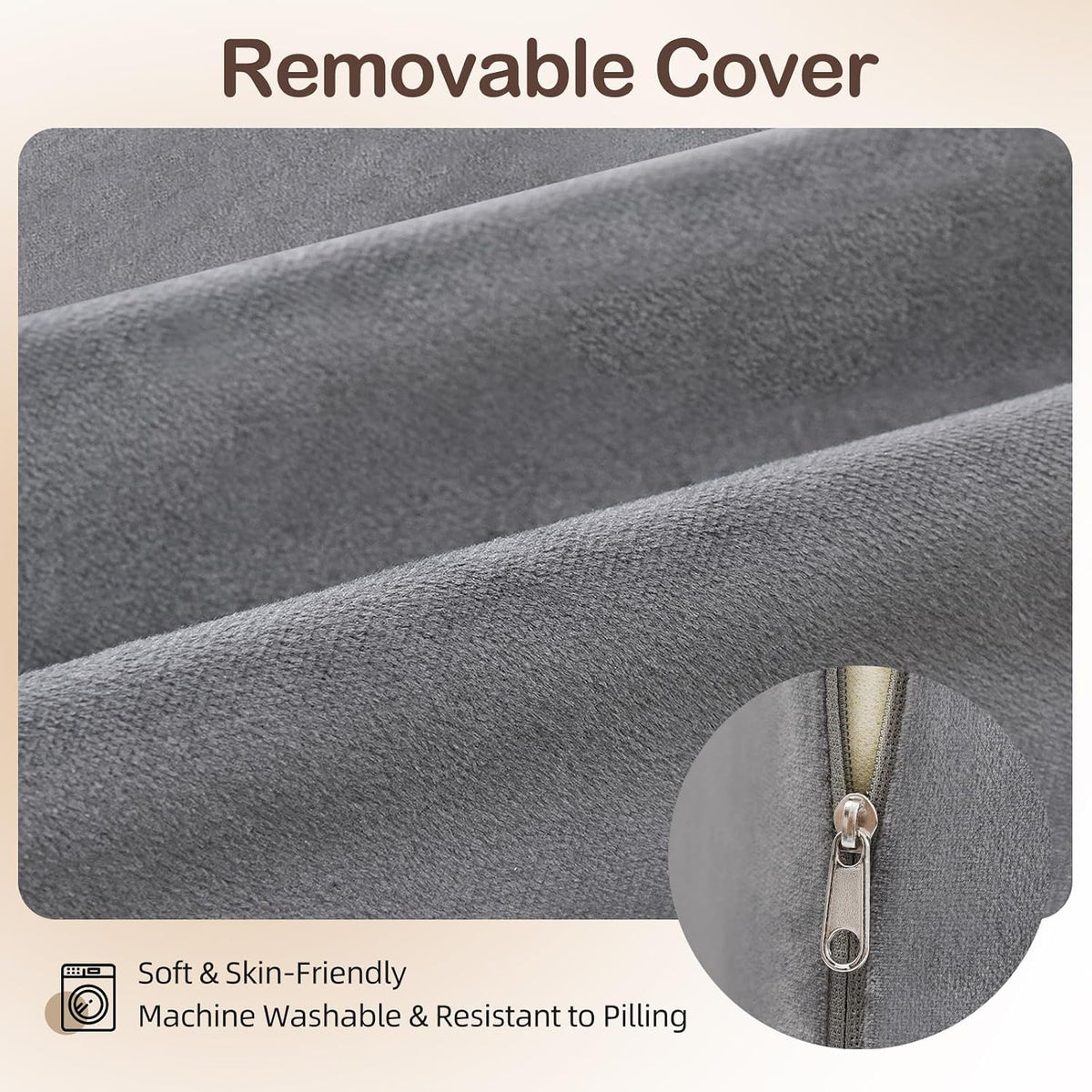 Vekkia 21” Back Rest Pillow with Dual-Layer Foam for Reclining and Sitting