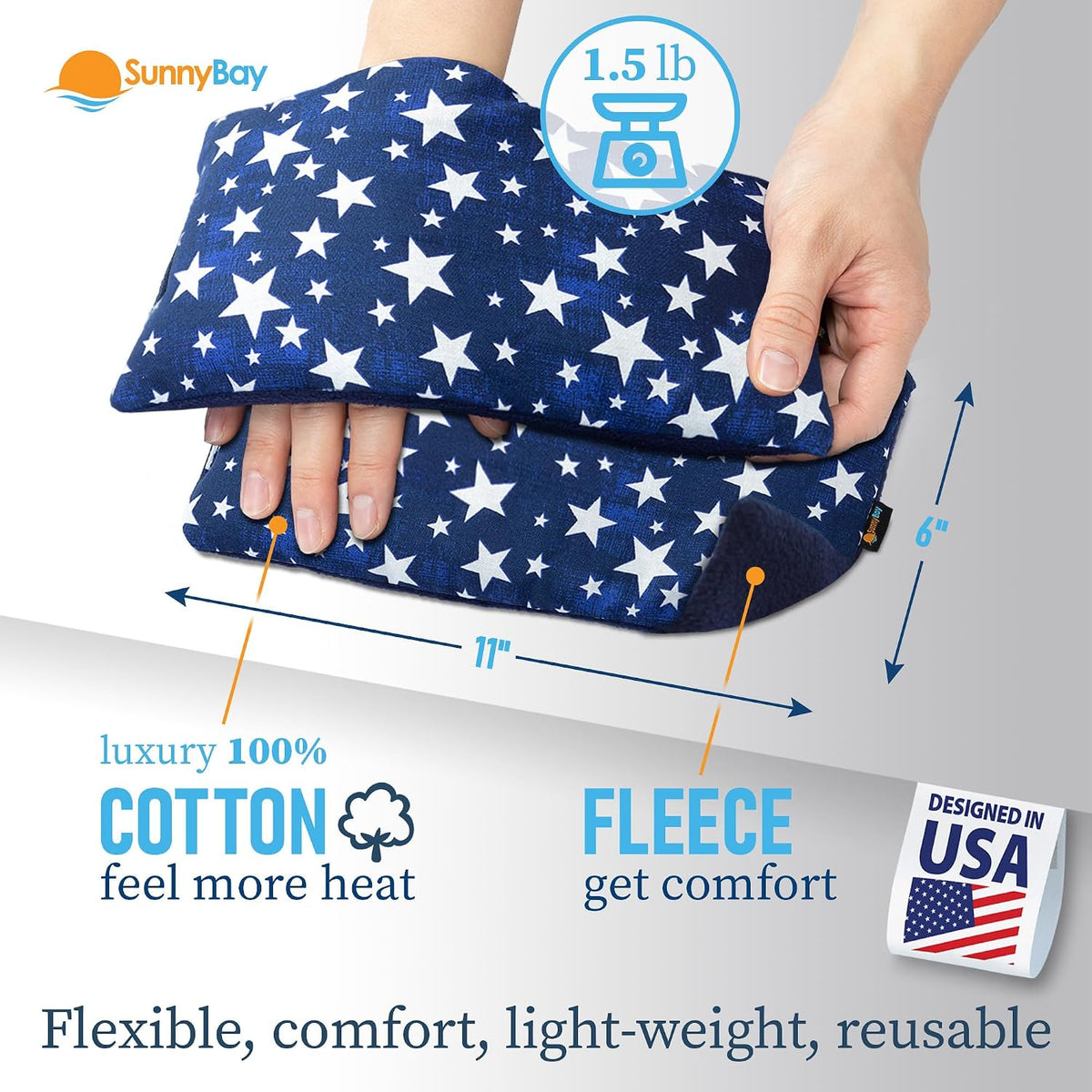 SunnyBay Heating Pad, Neck and Shoulder Wrap, 6x11 inch, Pink