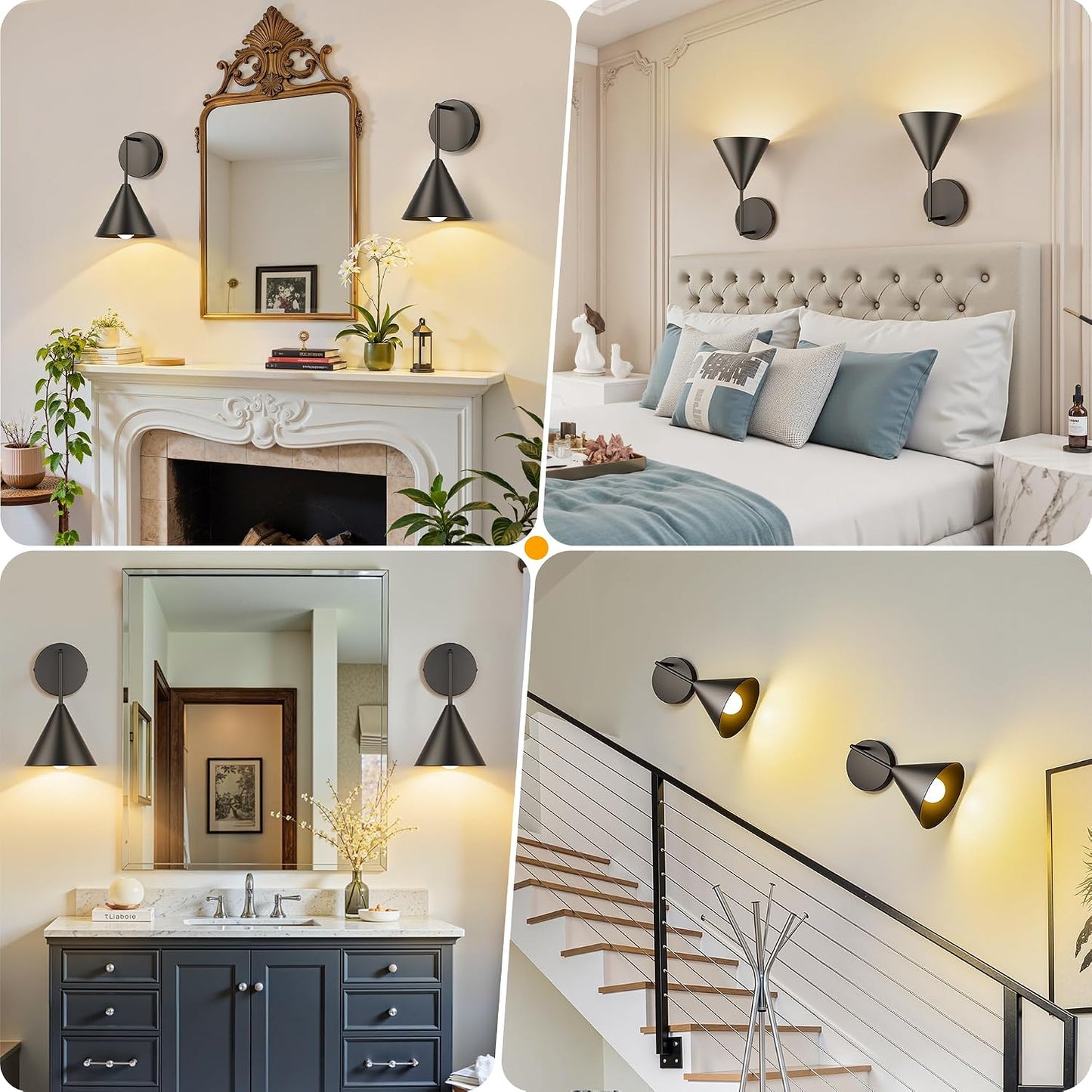MATAMEYE Rechargeable Wall Sconce, Black Wireless Battery Operated Wall Lamp with Remote, Dimmable & Timer, Modern Industrial Indoor Light Fixture, Bulb Included