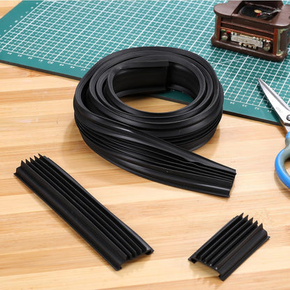 Nuanchu 1 Pc U Shaped Rubber Door Bottom Sweep, 36 Inch, Black | Weatherproof Stripping Seal for Exterior Front Doors, Noise Reducing, Rubber Door Seal Bottom Only