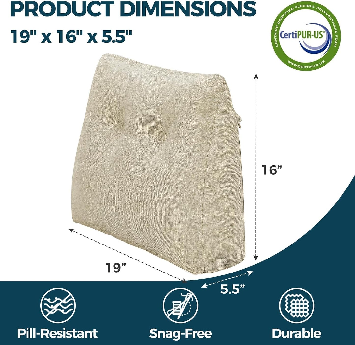 Back Support Pillow for Recliner Soft Dual Layer Lumbar Support Pillow with Shredded Memory Foam Ergonomic Orthopedic Couch Lumbar Cushions for Elderly Lower Back Pain Relief Dark Grey