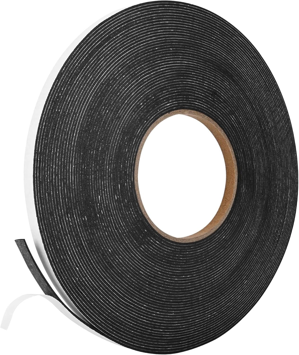 Kikerike Self Adhesive Foam Tape Weatherstrip 1/2In x 1/4In x 42Ft High Density Foam Insulation Strips Seal Weather Stripping with Strong Adhesive for Door and Window Sound Isolation Soundproofing