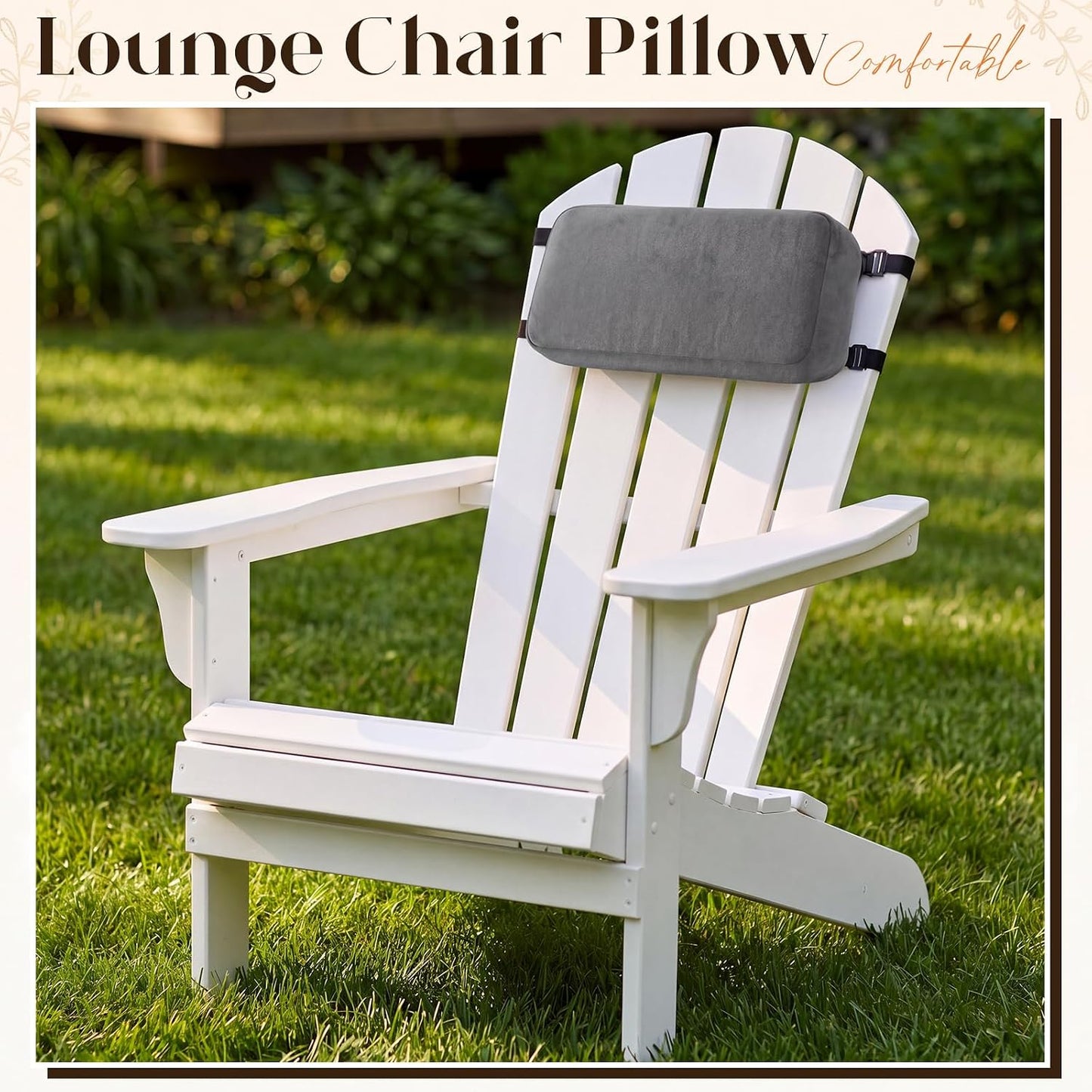Novabright Head Recliner Pillow Adjustable Headrest Pillow for Recliner 15.75 x 7.87‘' Detachable Soft Non Slip Velvet Relieve Neck Support for Sofa Couch Armchair Travel Home with Zipper Cover
