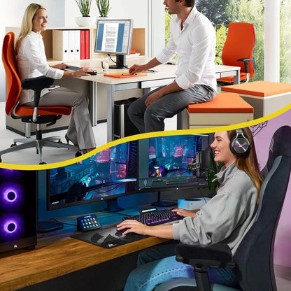 Upgraded Office Chair Arm Pads with Cooling Gel, Ergonomic Memory Foam Armrest Pads for Office Chair Gaming Chair Arm Rest Covers for Desk Chair Armrest Cushions (Set of 2)