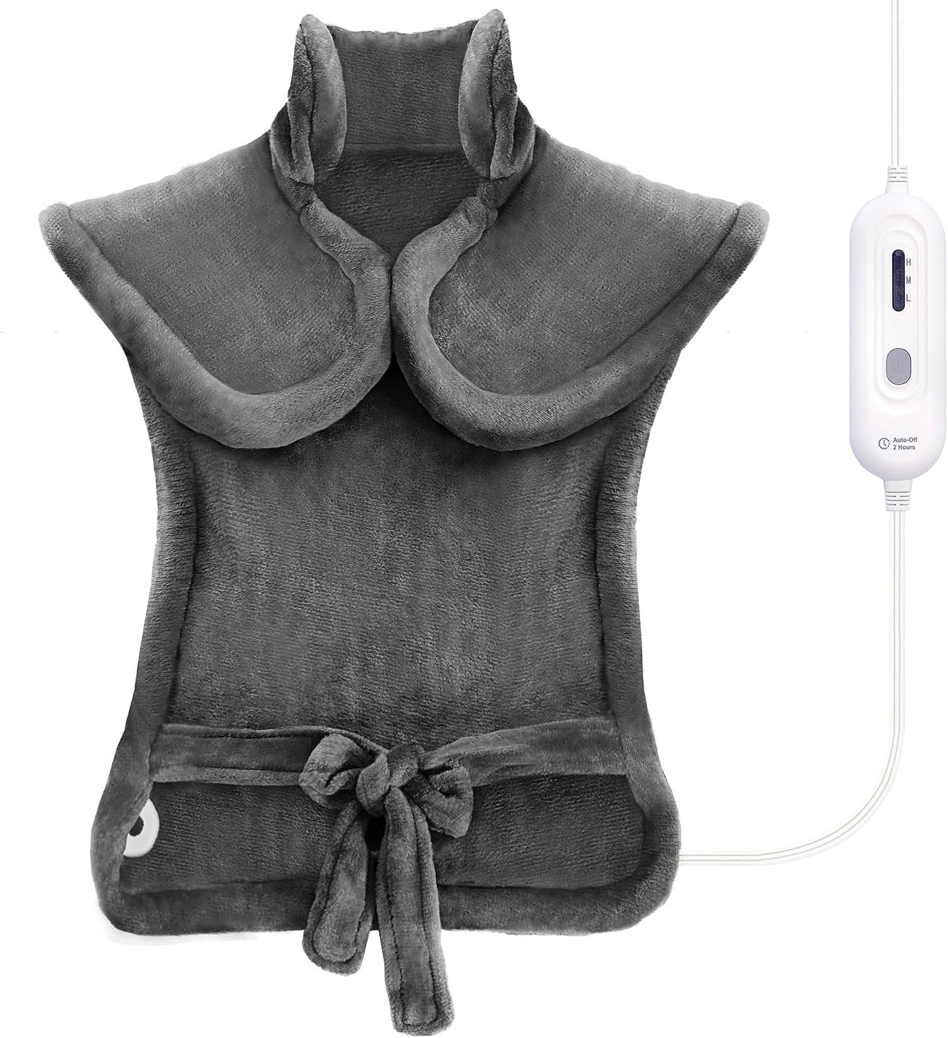 Tefici Heating Pad for Back,Birthday Gift for Women Men Mom Dad,FSA Eligible HSA Approved,24" x33"Fast Heating, Electric Heat Pad,2H Auto-Off, Neck and Shoulders and Back Heat Pad,ETL Certified,Gray