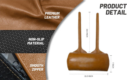 BOWERBIRD Genuine Leather Recliner Head Pillow-Head and Neck Pillow-Headrest Cushion for Neck Pain Relief and Cervical Support