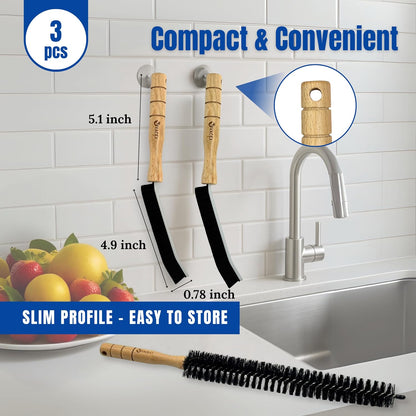 Dryer Lint Brush Vent Trap Cleaner, Refrigerator Condenser Coil Brush & Crevice Gap Cleaning Brush (2PCS) for Household Use - Grout Scrub Brush, House Cleaning Supplies, Home Essentials