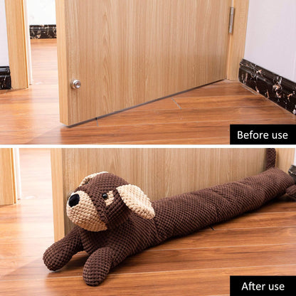 SWISSELITE 36 Inch Under Door Stopper, Decorative Door Noise Blocker | Weighted 3.2 Pounds Animal Air Draft Stopper Soundproof Energy Saver for Door & Window
