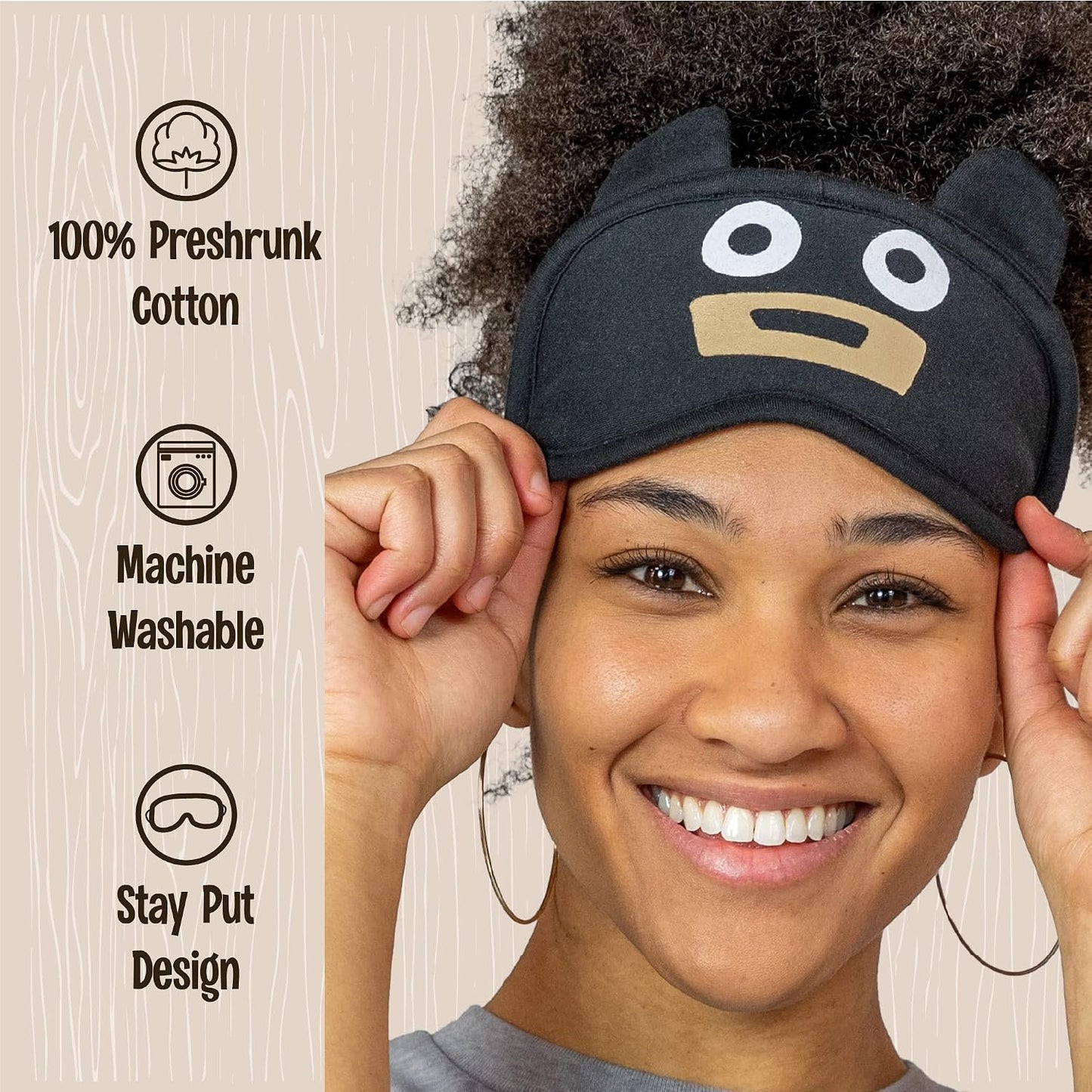 Lazy One Women's Cotton Face Mask for Sleep, Washable Sleeping Mask for Adults