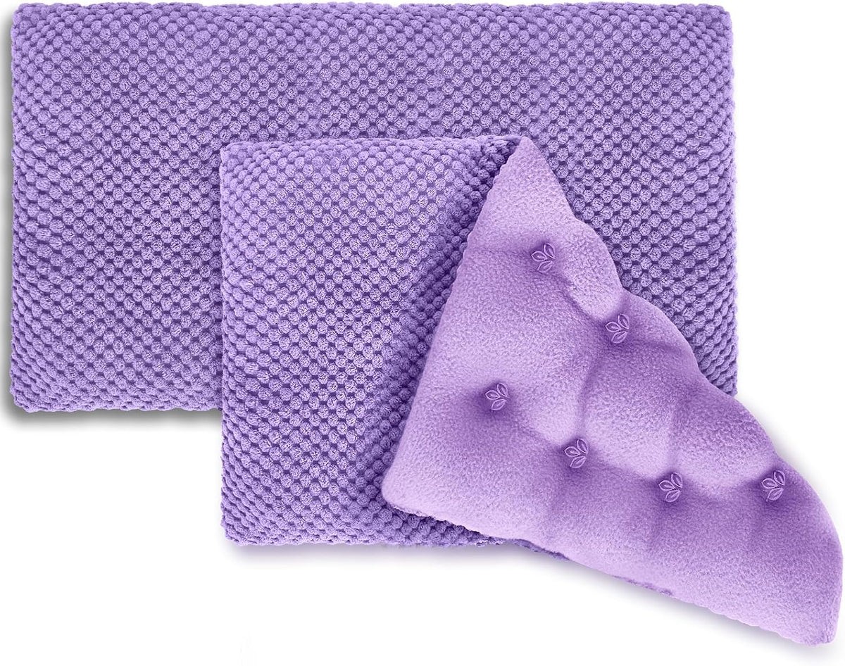 Microwavable Heating Pads 15 * 9", Weighted Moist Microwave Heat Pad for Cramps Neck Shoulder, Back Pain Relief, Warm Compress Rice Bean Bag Hot Pack for Muscles Ache, Joints, Unscented
