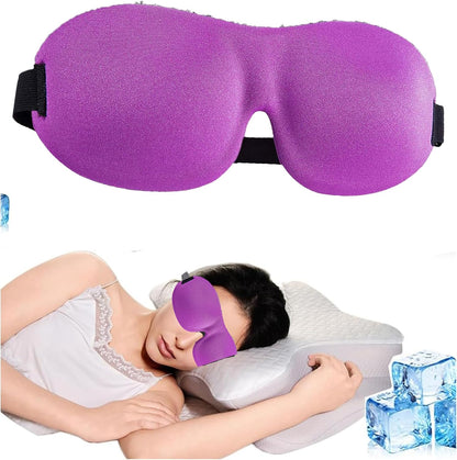 Soft 3D Blackout Sleep Eye Mask 1 Pack for Side Sleepers, Men，Women ，Adjustable Velcro, Night Blindfold,Travel Relaxation (Black)
