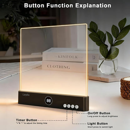 XL LED Flat Book Light for Reading at Night in Bed, Matte Pink | Eye-Caring Page Illuminator 3 Color Temperatures Stepless Dimmable USB Rechargeable, Portable Flat Panel Lamp with Soft