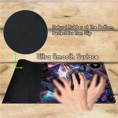 Heated Desk Pad Heated Large Mouse Pad, Electric Quickly Warm Desk Mat with 3 Levels Heating 3 Hours Auto Shut-Off, 31.5" x 13" Warm Gaming Mousepad Hand Foot Warmer, Baby Elephant