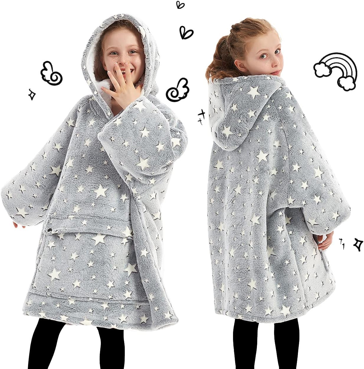 Wearable Blanket Hoodie for Adults With Pocket Strawberry Hoodie | Sherpa, Fuzzy Blanket Hoodie, Oversized Sweatshirt Blanket, Kangaroo Pouch, Cute Birthday Gifts for Sister, Cute Stuff