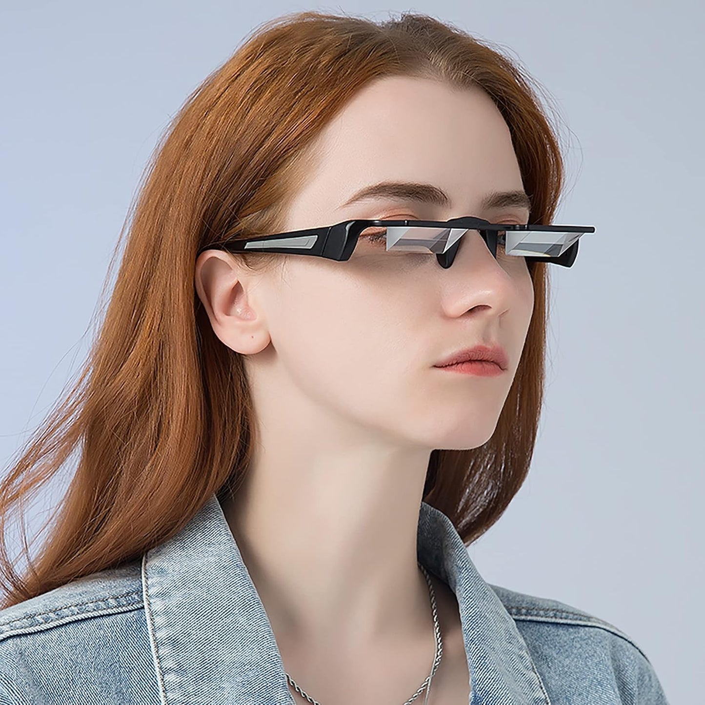 Lazy Glasses Laying Down Light Prism Glasses 90°Angle Prism Glasses Neck Relaxer for Lying down Reading and Watching