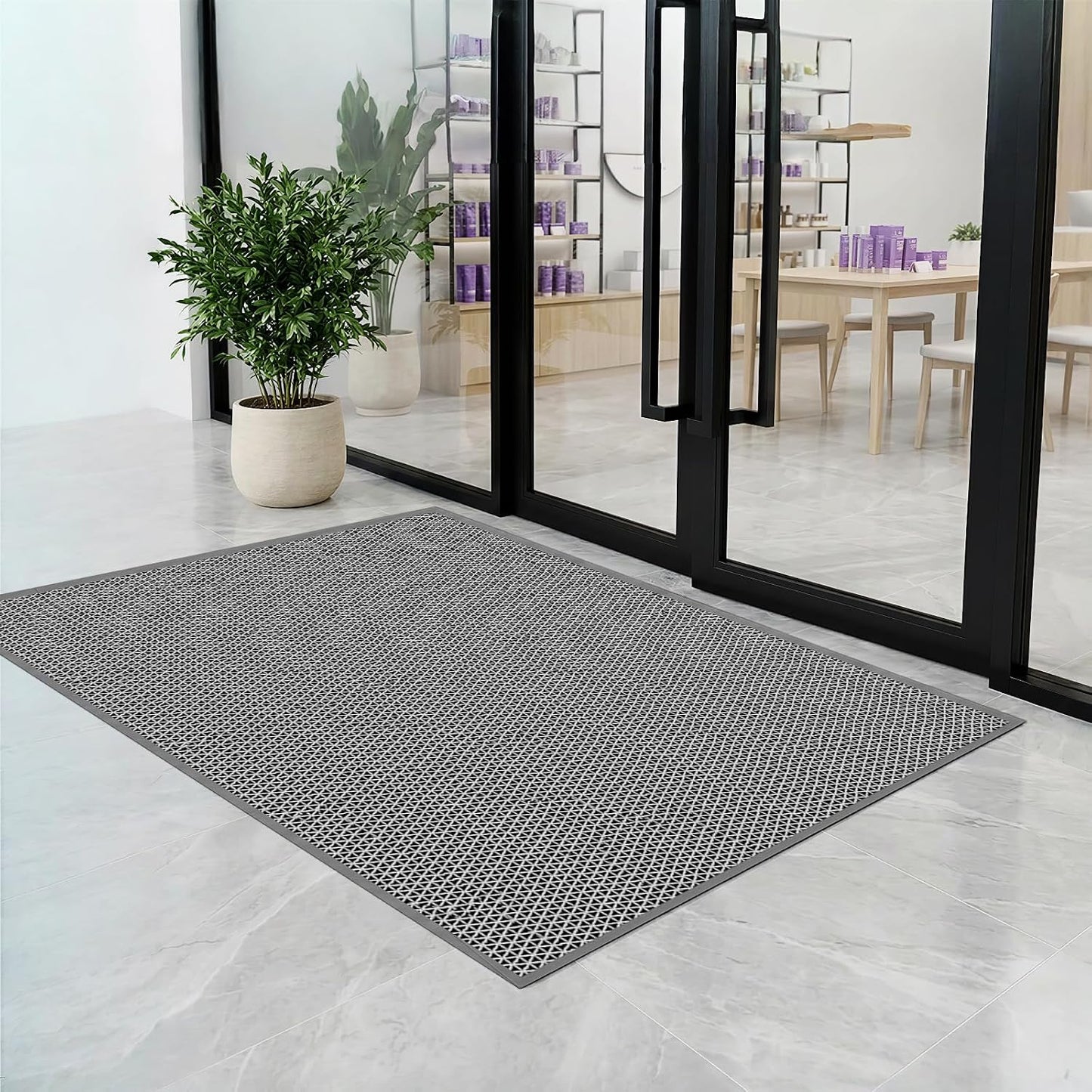 WochiTV Non Slip Drainage Mats PVC Pool Floor Mat 0.23'' Thick Outdoor Indoor Parking Space Mat for Bathroom Garage Basement Backyard Commercial Kitchen 3x16.6Ft