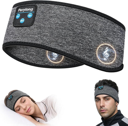 Perytong Sleep Headphones Wireless, Bluetooth Sports Headband Headphones with Ultra-Thin HD Stereo Speakers Perfect for Sleeping,Workout,Jogging,Yoga,Insomnia, Air Travel, Meditation (Grey)