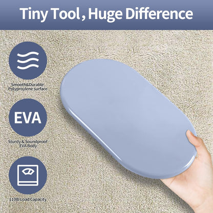 Reusable Large Furniture Movers Sliders for Carpet and Hardwood Floors-8 Pack 9-1/2" Oval Moving Pads Protector for Heavy Duty Sofa Bed Table Desk,Quickly and Easily Move Any Item, Beige