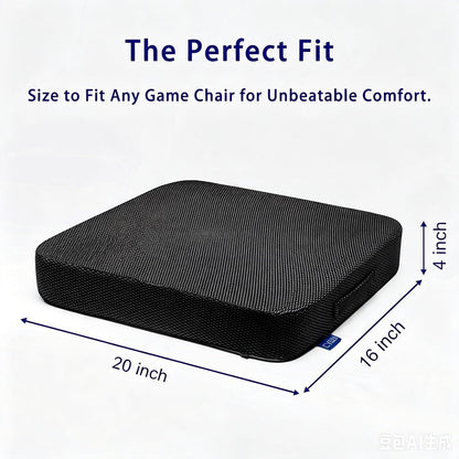 Ifoam Gel Infused Memory Foam Layer Wheelchair Cushion - Seat Cushion for Wheelchair-OfficeChair, Kitchen Chair-Pressure Sore and Tailbone Pain Relief-High Dense Polyfoam Base (Black,18x16x3 inch)