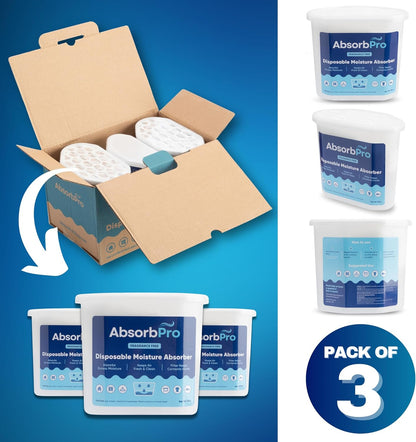 Charcoal Moisture Absorber Tub 18 oz, 3-Pack