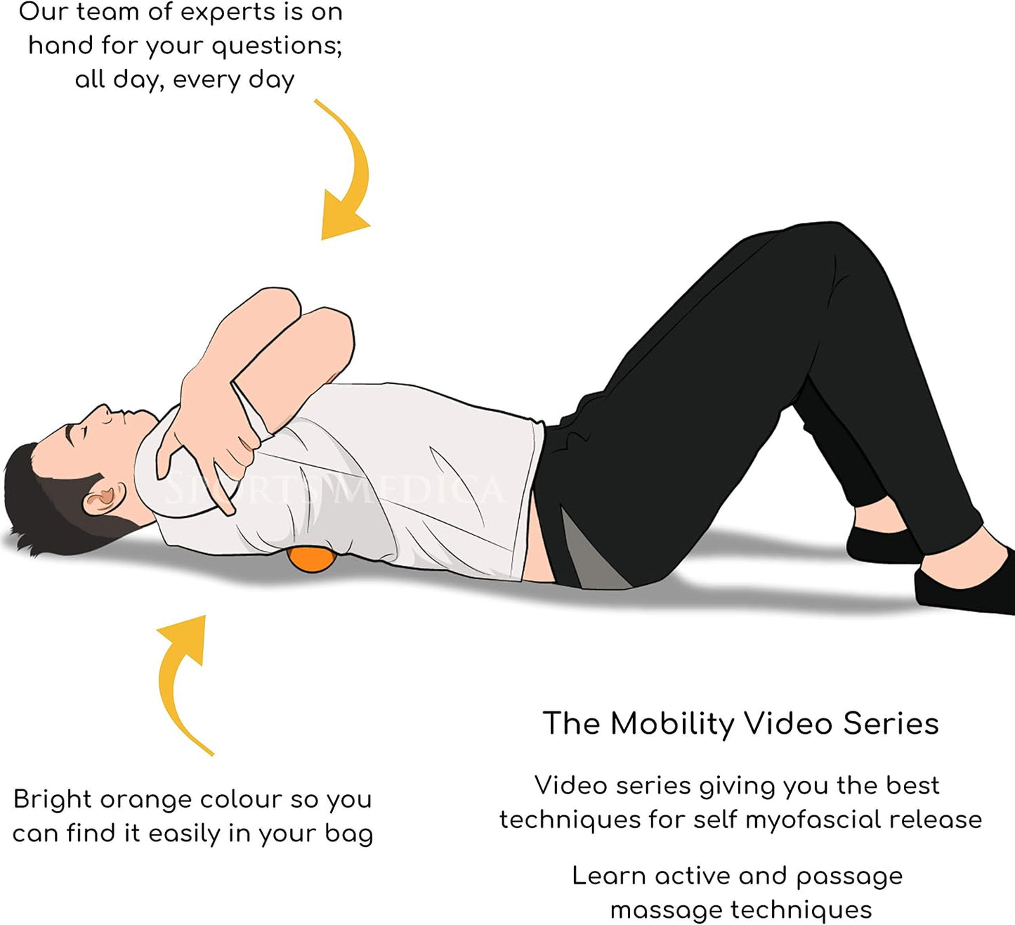 Lacrosse Ball for Myofascial Release, Trigger Point Massage Therapy | Best For Neck & Shoulder Pain, Video Series & eHandbook Included