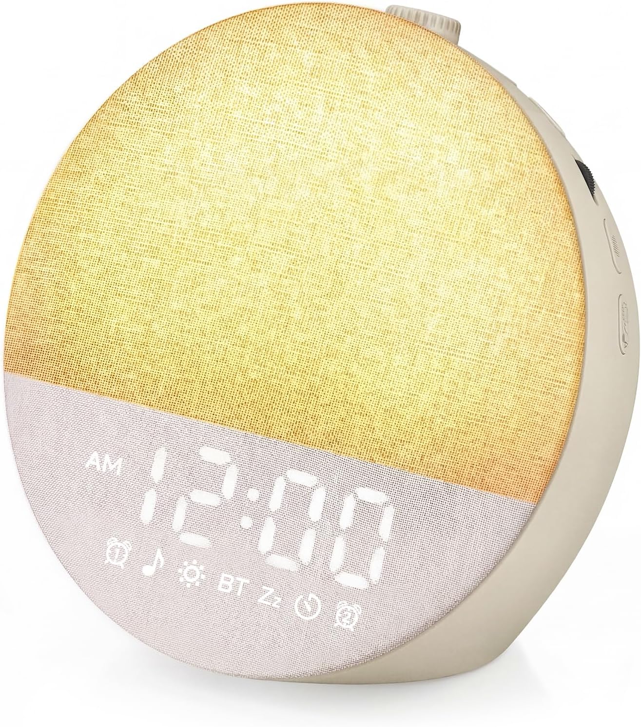 Geuuap Sunrise Alarm Clock, Natural Wake-Up Light White Noise Machine,Khaki | 30 Soothing Sounds, 17 Dimmable lights, Dual Independent Alarms, Bluetooth Speaker, Auto-off Sleep timer, Screen-Free Design