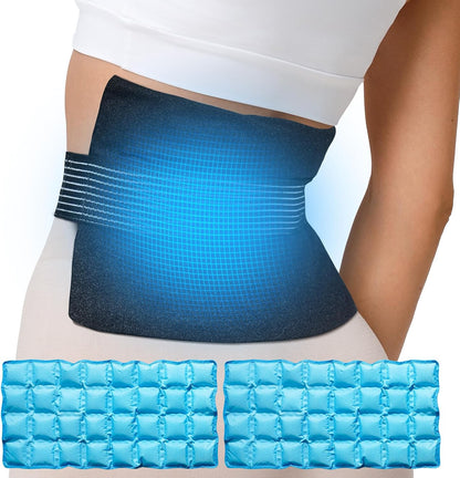 2 Ice Packs for Injuries Reusable, Cold and Hot Packs for Injuries, Joint Pain, Muscle Soreness, and Body Inflammation, Adjustable Ice Packs Wraps for Knees, Back, Shoulders, Arms, and Legs