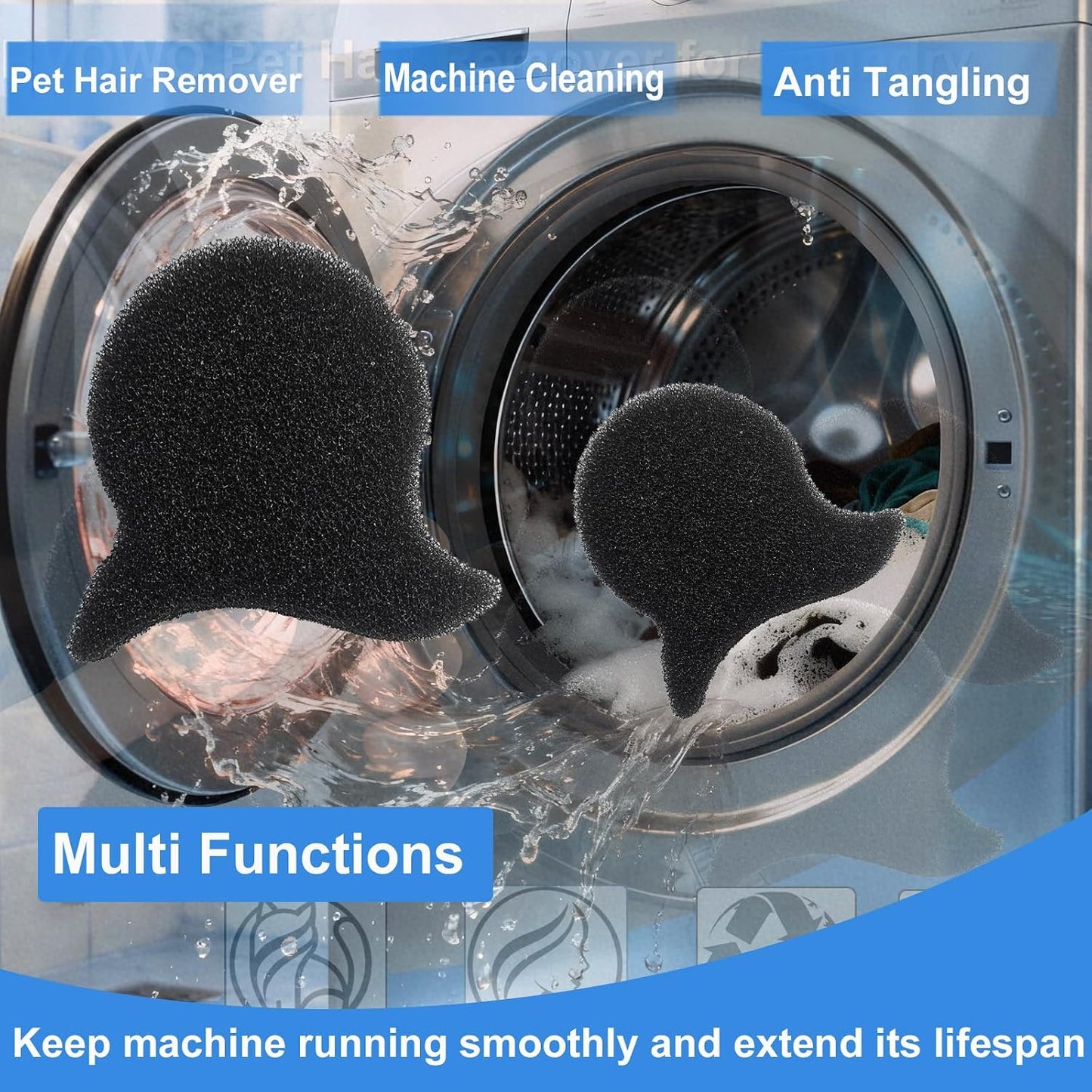 Pet Hair Remover for Laundry, 6PCS Reusable Dog & Cat Hair Remover Tool | Removes Pet Fur, Hair, Lint, Dander From Clothes &Washing Machine.