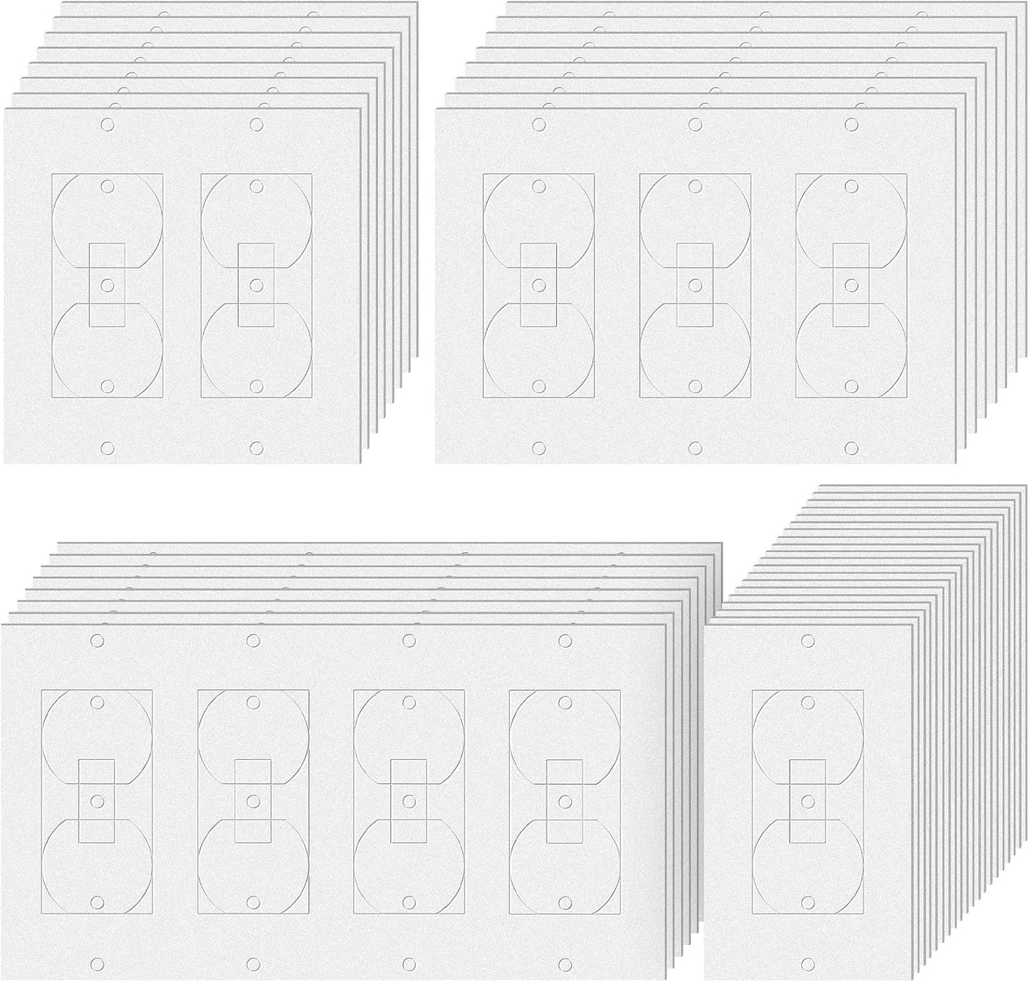 Tondiamo 74 Pcs Wall Plate Insulation and Draft Sealers Foam Insulation Pads Electrical Outlet Light Switch Covers Wall Gasket Without Adhesive