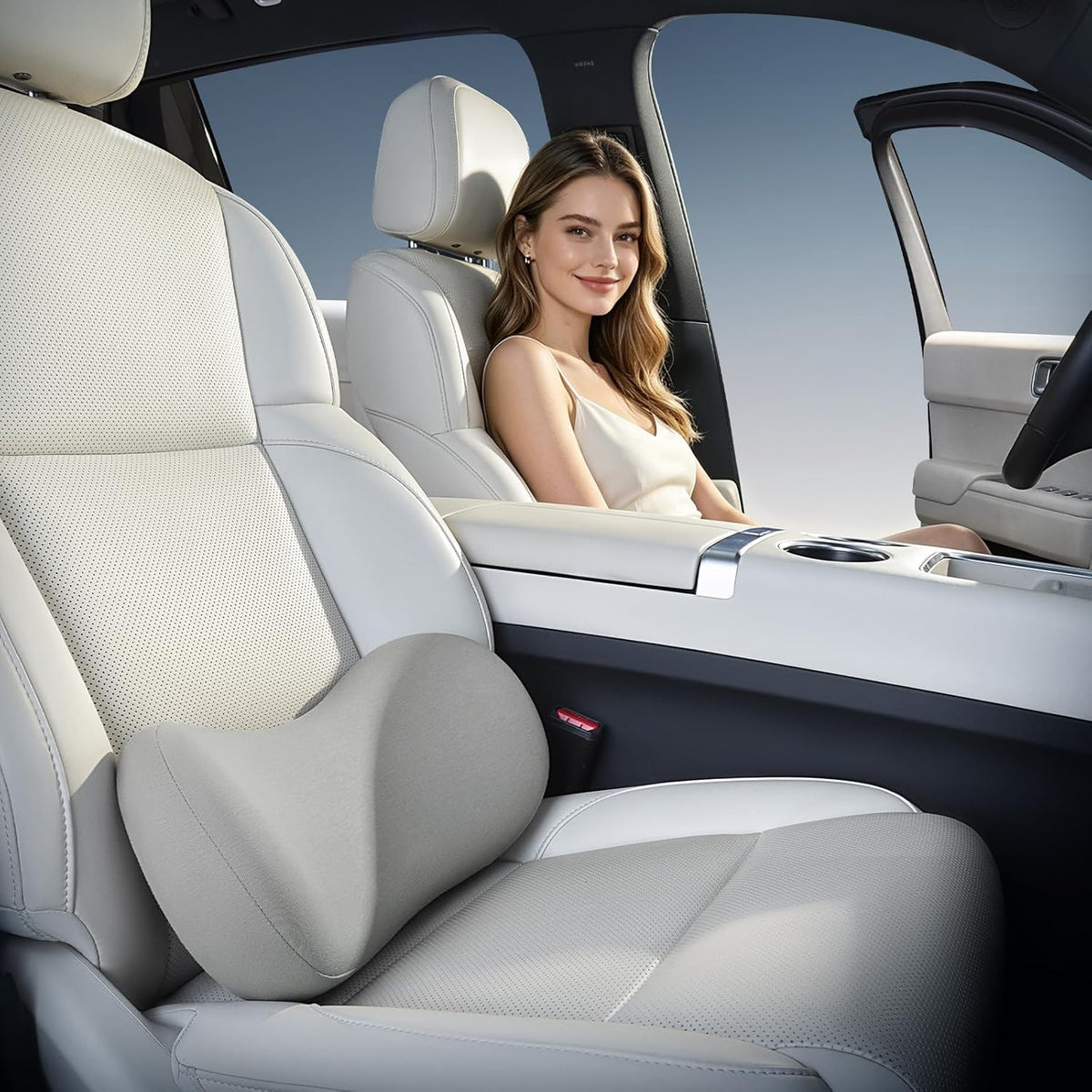 BABUR Lumbar Support Pillow for Car, Coccyx Pain Relief Cushion