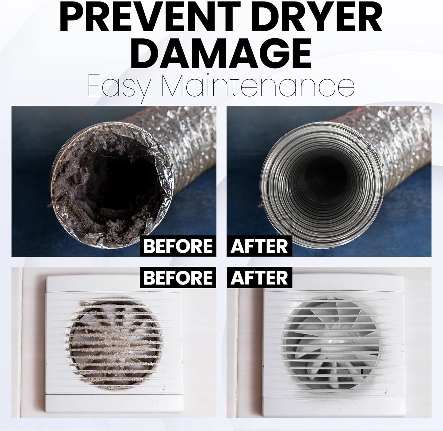 Dryer Vent Cleaner Lint Brush, Long Flexible Refrigerator Coil Cleaning Brush, 26 Inch,Black,Large (Pack of 1),1295