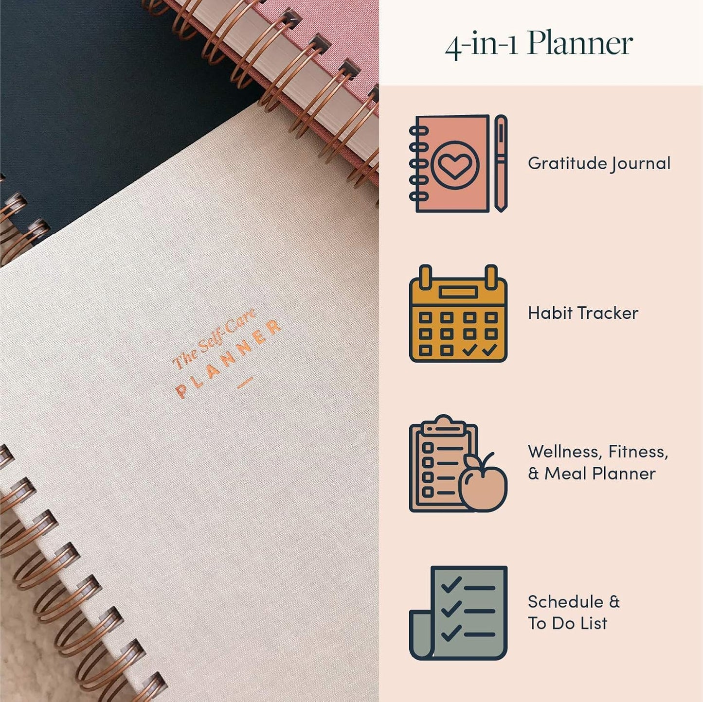 The Self-Care Planner by Simple Self - Undated 6 Month Life Planner - Daily, Monthly, Weekly - Focus on Wellness, Productivity, Achieving Goals, and Happiness (Abstract, Daily Edition: 13-Weeks)