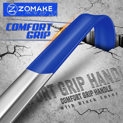 ZOMAKE Shoe Horn Long Handle for Seniors Men Women, Metal Shoehorn 16.5" | Stainless Steel Boot Horn Shoe Spoon Helper, Comfort Grip Handle, Smooth Edges, No Bending Required, Shoe Care for Daily Use