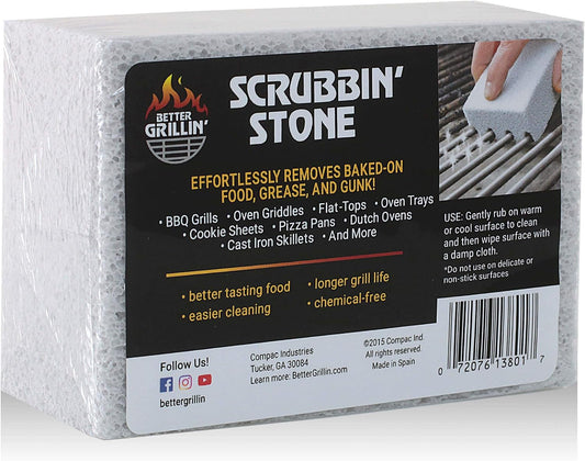 Better Grillin Scrubbin Stone Grill Cleaning Brick Block | Griddle Stone | Grill Stone Cleaning Block | Barbecue Grill Cleaner for BBQ, Griddle, & Racks