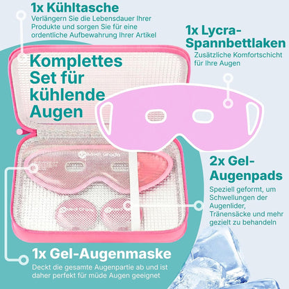 Medi Grade Cooling Eye Mask for Dark Circles and Puffiness, 2 Gel Eye Pads