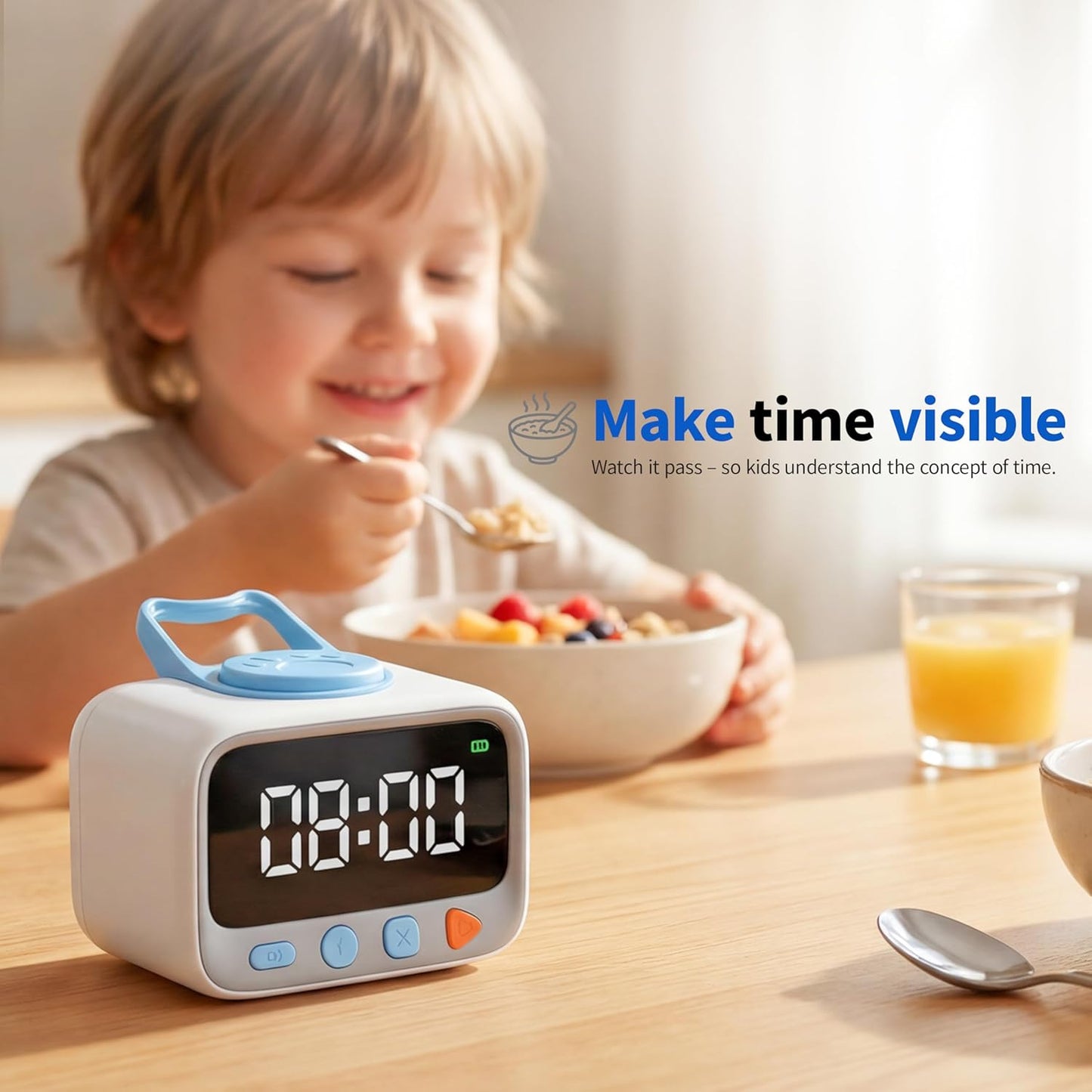 Sticker Timer Visual Countdown Timer with 200 Medal Reward Stickers for Kids Rewards, Rechargeable Digital Timer for ADHD Focus, Classroom & Homeschool Tool