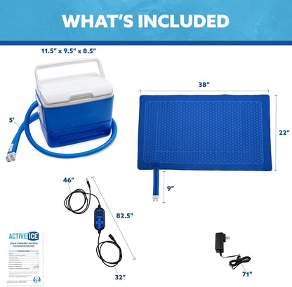 Polar Active Ice 3.0 | 9 QT Cold Therapy Ice Machine | Programmable Timer | Full Circumference Knee Pad | Cryotherapy Pain Relief System | Ace Bandage Style Compression