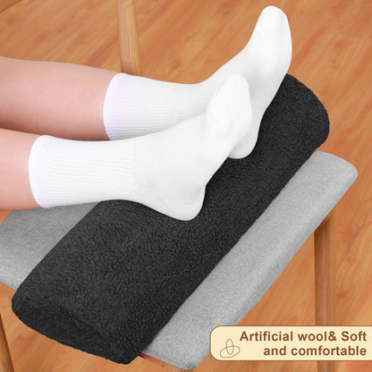 Sintuff Recliner Leg Rest Cushion Sofa Footrest Pillow with Cover Half Moon Bolster Pillow Under Knee Pillow for Sleeping On Back Alleviating Pain, 19.7 x 8 x 3.5 Inch (Coffee)