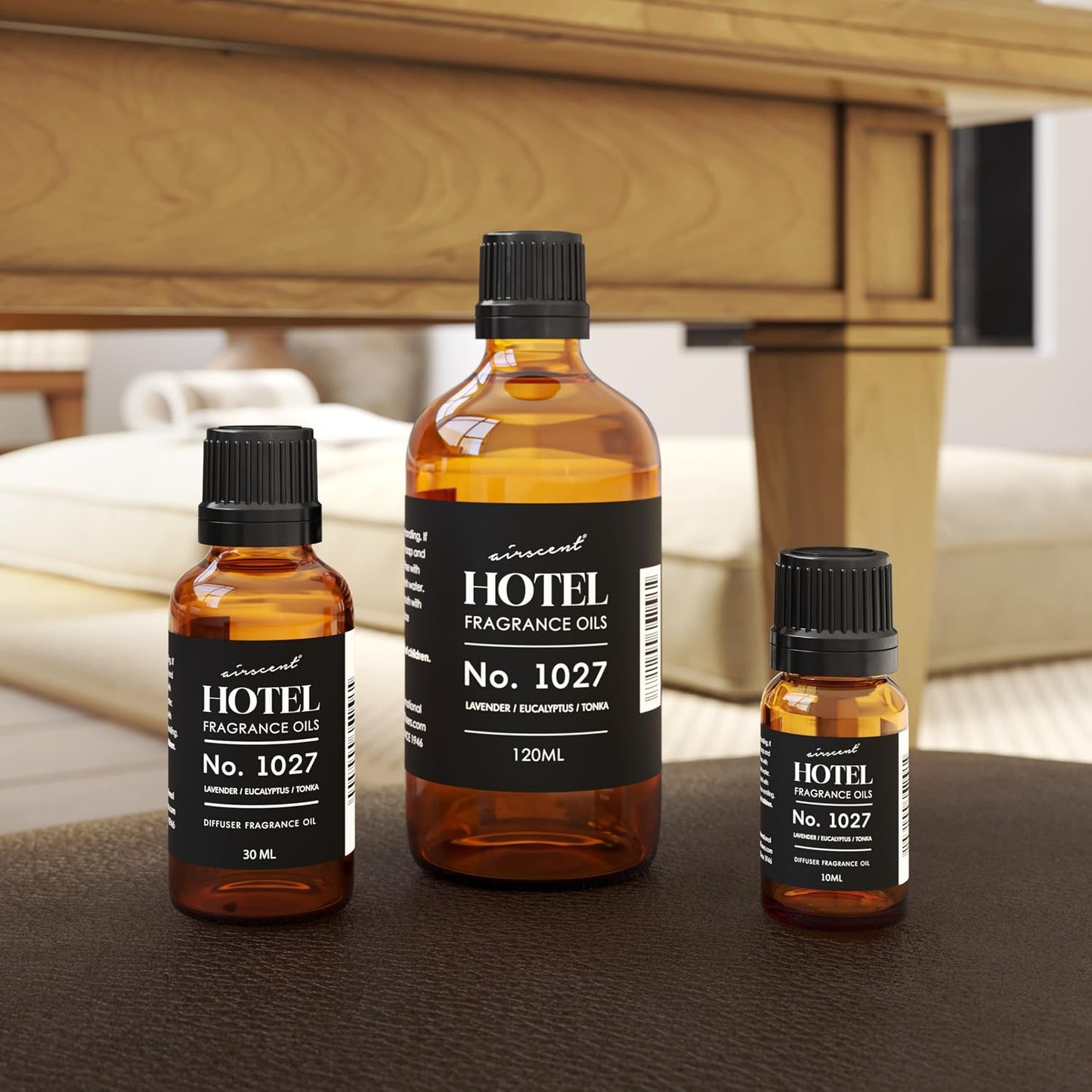 AirScent Hotel Diffuser Oil No. 1027 - Zen Hotel Scent Inspired - 120 mL | Lavender Eucalyptus Tonka - Premium Fragrance Oil for Ultrasonic and Waterless Diffusers and Crafting - 4 fl oz Bottle