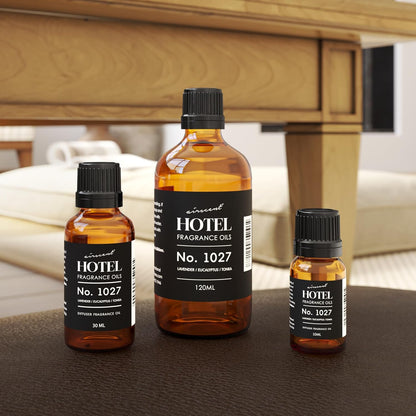 AirScent Hotel Diffuser Oil No. 1027 - Zen Hotel Scent Inspired - 120 mL | Lavender Eucalyptus Tonka - Premium Fragrance Oil for Ultrasonic and Waterless Diffusers and Crafting - 4 fl oz Bottle
