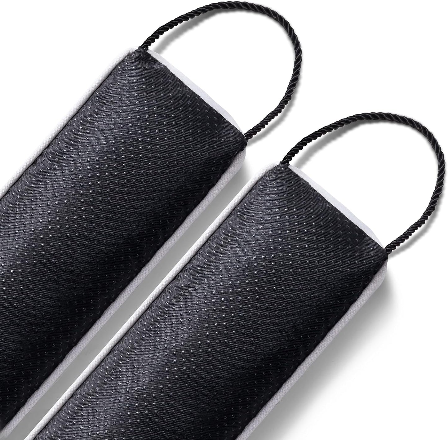 Door Draft Stopper with Removable Washable Cover, 38", Black | Weighted Gap Filler, Blocks Hot and Cold Air, All-Season Seal, Easy Install, Noise & Wind Blocker, Home Essentials