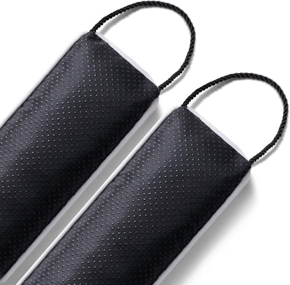 Door Draft Stopper with Removable Washable Cover, 38", Black | Weighted Gap Filler, Blocks Hot and Cold Air, All-Season Seal, Easy Install, Noise & Wind Blocker, Home Essentials