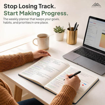 Dated, 2026 Planner, 5.8” x 8.3” - The #1 Productivity Planner to Achieve Your 2026 Goals - Planner 2026-2027 by PRODUCTIVITY STORE (A5, GREY)