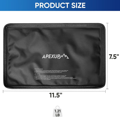 APEXUP Gel Ice Packs for Injuries Reusable, Flexible Double Sided Cold Packs for Injuries, Ice Pack for Knee, Shoulder, Back, Hip, Leg, Arm (Blue, 8"x5.5", 1PK)
