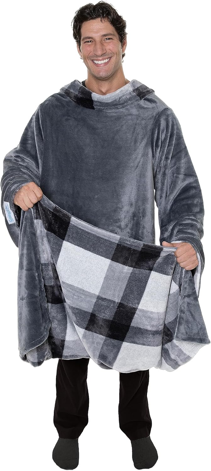Snuggie The Original Wearable Blanket With Sleeves & Pockets | Cozy Oversized Throw for Adult Men & Women | One Size, 71x54