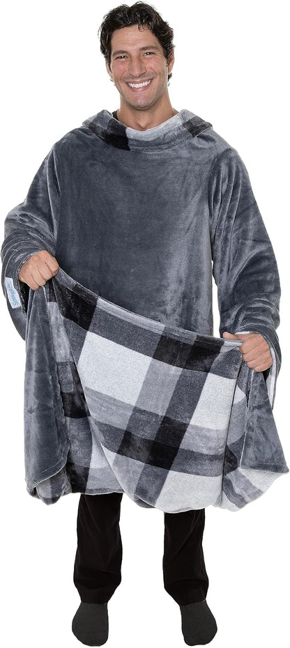Snuggie The Original Wearable Blanket With Sleeves & Pockets | Cozy Oversized Throw for Adult Men & Women | One Size, 71x54