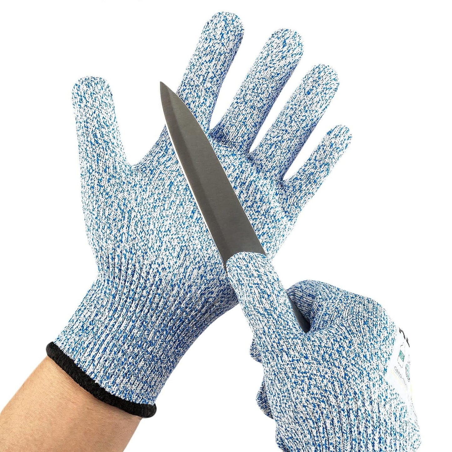 C4 Cut Resistant Gloves, ANSI A4, 100% Food Grade, 1 Pair, Medium | Food grade cutting gloves, glass-free & steel-free, breathable, washable. Ideal for meat cutting, slicing and oyster shucking
