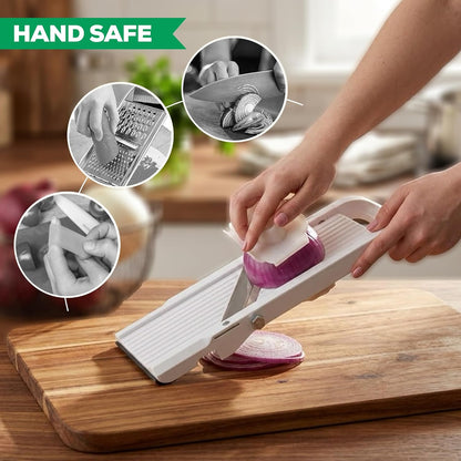 Benriner Mandoline Jumbo Slicer, Japanese Stainless Steel Blade, Beige
