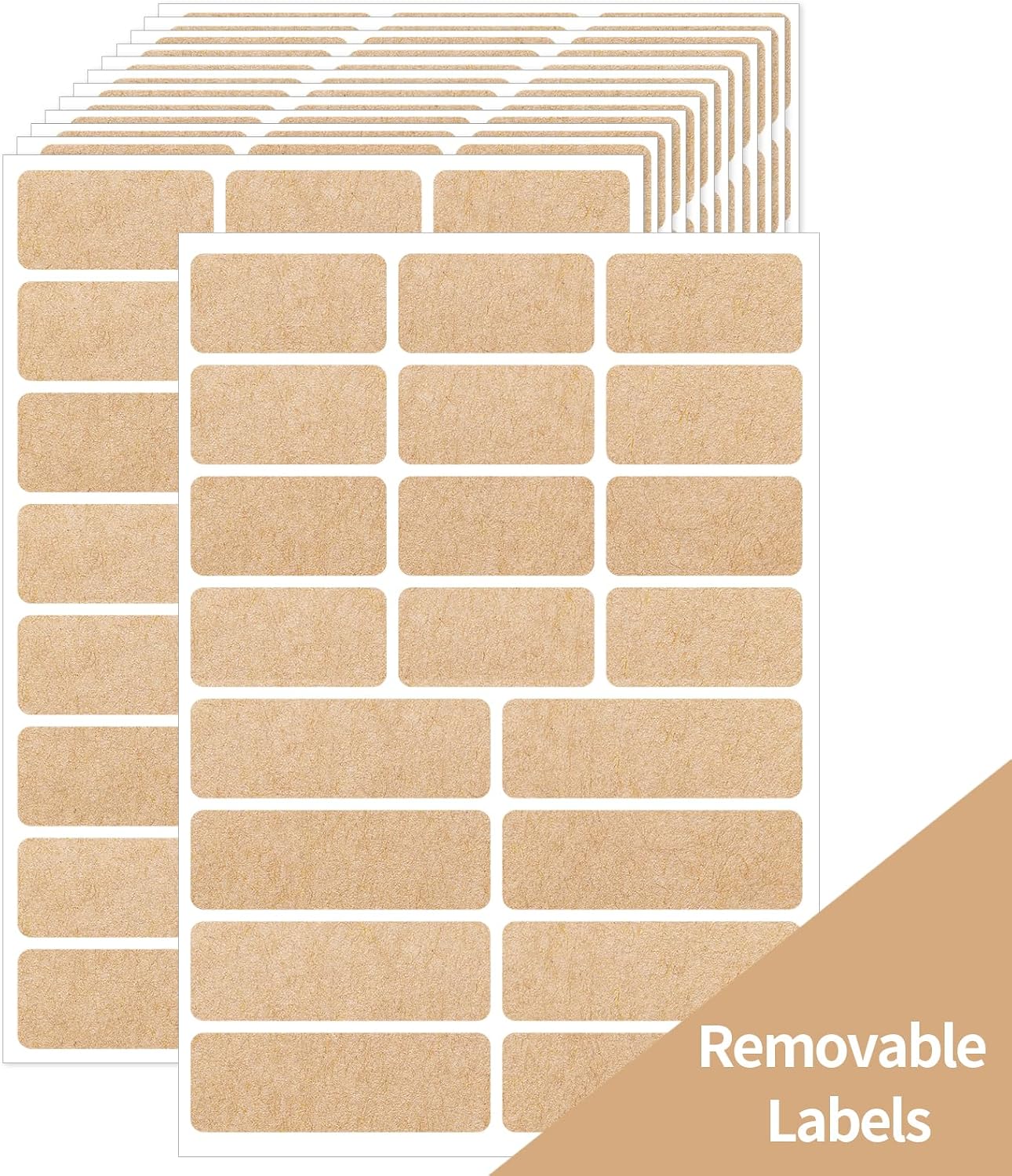 1000 Blank Removable Freezer Labels, Blank Removable Labels Water Oil Resistant with Perforation Line for Food Containers Jars Pantry Organization (Each Measures 1x 3 Inch)