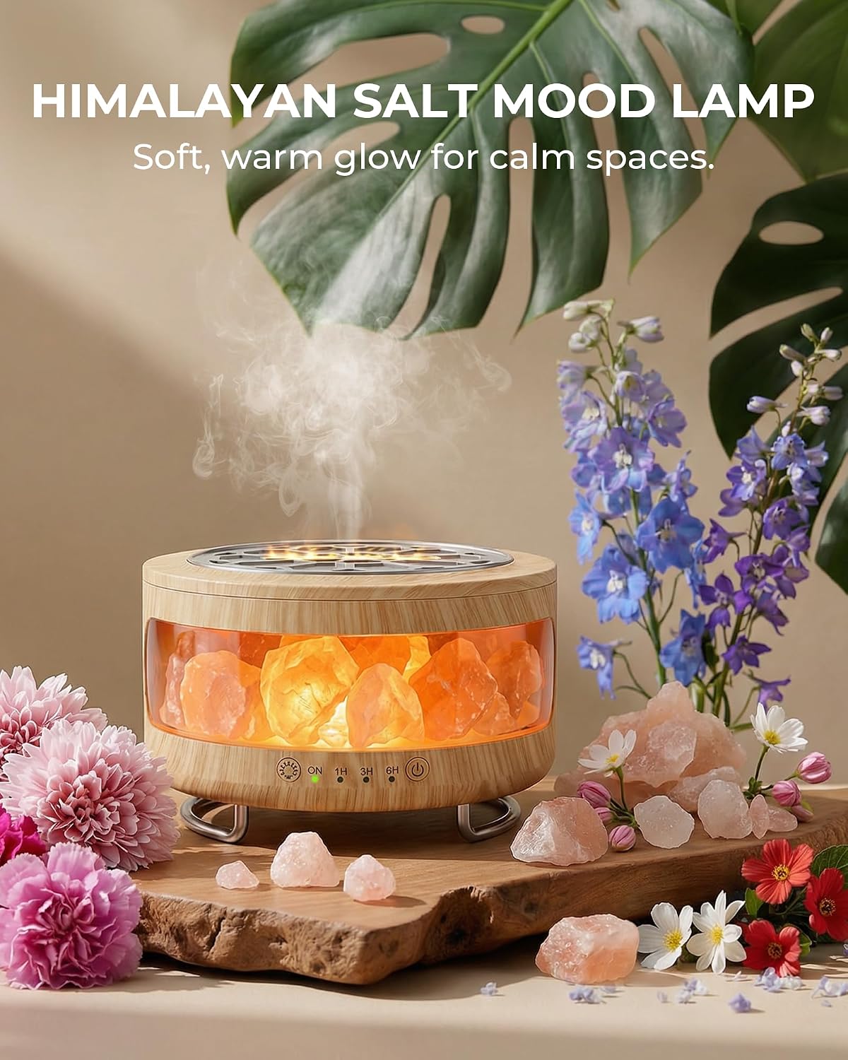 Essential Oil Diffuser with Himalayan Salt Lamp, Scent Diffusers for Home
